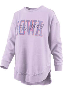 Pressbox Iowa Womens Purple Script Crew Sweatshirt