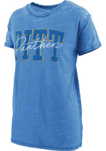 Pressbox Pitt Panthers Womens Blue Everest Short Sleeve T-Shirt