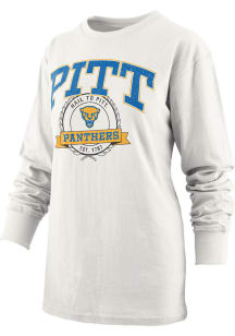 Pressbox Pitt Panthers Womens White Gibraltar LS Tee