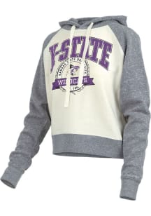 Pressbox K-State Wildcats Womens Grey Cody Hooded Sweatshirt