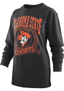 Pressbox Oklahoma State Cowboys Womens Black Big Country LS Tee