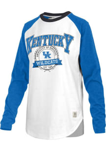 Pressbox Kentucky Wildcats Womens White Brooking LS Tee