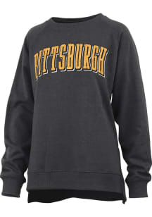 Pressbox Pittsburgh Womens Black Wordmark Crew Sweatshirt