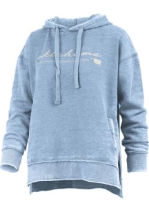 Pressbox Oklahoma Womens Light Blue Prairie Hooded Sweatshirt