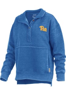 Pressbox Pitt Panthers Womens Blue Matilda Qtr Zip