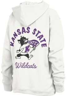 Pressbox K-State Wildcats Womens White High Tide Hooded Sweatshirt
