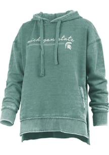 Pressbox Michigan State Spartans Womens Green Marni Design Hooded Sweatshirt