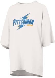 Pressbox Pitt Panthers Womens White RNR Short Sleeve T-Shirt