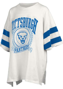 Pressbox Pitt Panthers Womens White Floyd Short Sleeve T-Shirt