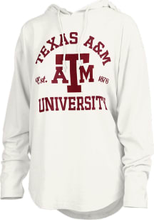 Pressbox Texas A&M Aggies Womens White Glitter Hooded Sweatshirt