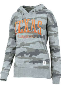 Pressbox Texas Longhorns Womens Anthracite Camo Hooded Sweatshirt