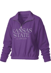 Pressbox K-State Wildcats Womens Purple Hannah Qtr Zip