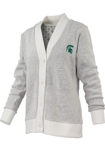 Pressbox Michigan State Spartans Womens Oatmeal Torrington Long Sleeve Cardigan