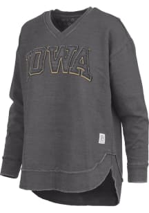Pressbox Iowa Hawkeyes Womens Black Westin Crew Sweatshirt