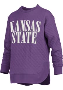 Pressbox K-State Wildcats Womens Purple Pasadena Crew Sweatshirt
