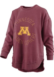 Pressbox Minnesota Golden Gophers Womens Maroon Bakersfield Crew Sweatshirt