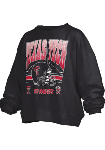 Pressbox Texas Tech Red Raiders Womens Black Sheffield Janise Crew Sweatshirt