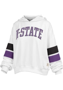 Pressbox K-State Wildcats Womens White Kelly Hooded Sweatshirt