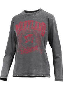 Pressbox Maryland Terrapins Womens Black Collegiate LS Tee