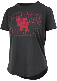 Pressbox Houston Cougars Womens Black Maxine Short Sleeve T-Shirt
