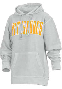 Pressbox Pittsburgh Womens Grey Wordmark Hooded Sweatshirt