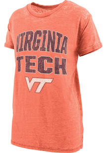 Pressbox Virginia Tech Hokies Womens Orange Maxine Short Sleeve T-Shirt