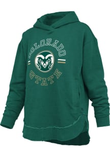 Pressbox Colorado State Rams Womens Green Challenger Hooded Sweatshirt