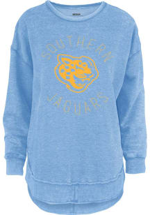Pressbox Southern University Jaguars Womens Blue Bakerfield Crew Sweatshirt