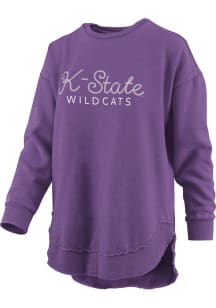 Pressbox K-State Wildcats Womens Purple Chain Stitch Crew Sweatshirt