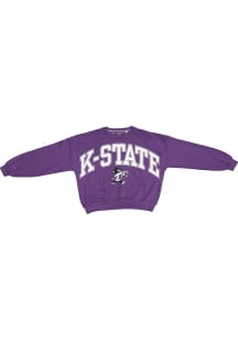 Pressbox K-State Wildcats Womens Purple Sweeper Crew Sweatshirt