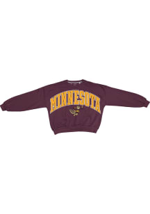 Pressbox Minnesota Golden Gophers Womens Maroon Sweeper Crew Sweatshirt