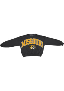 Pressbox Missouri Tigers Womens Black Sweeper Crew Sweatshirt