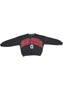 Pressbox Ohio State Buckeyes Womens Black Sweeper Crew Sweatshirt