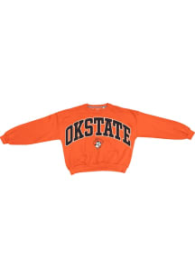 Pressbox Oklahoma State Cowboys Womens Orange Sweeper Crew Sweatshirt