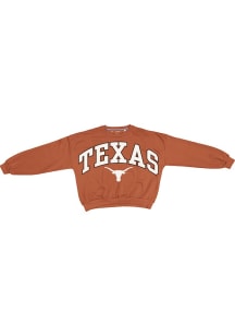 Pressbox Texas Longhorns Womens Burnt Orange Sweeper Crew Sweatshirt