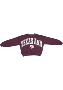 Pressbox Texas A&M Aggies Womens Maroon Sweeper Crew Sweatshirt