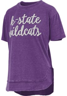Pressbox K-State Wildcats Womens Purple Chelsea Short Sleeve T-Shirt