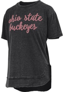 Pressbox Ohio State Buckeyes Womens Black Chelsea Short Sleeve T-Shirt