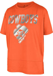 Pressbox Oklahoma State Cowboys Womens Orange Teagan Short Sleeve T-Shirt