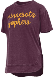 Pressbox Minnesota Golden Gophers Womens Maroon Chelsea Short Sleeve T-Shirt