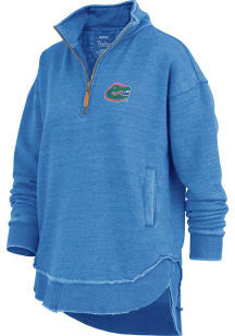 Pressbox Florida Gators Womens Blue Northfork Qtr Zip