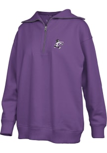 Pressbox K-State Wildcats Womens Purple Thelma Qtr Zip