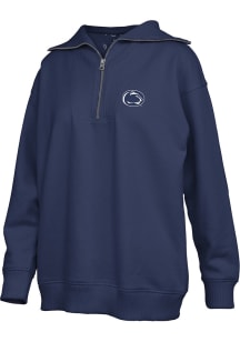 Pressbox Penn State Nittany Lions Womens Navy Blue Thelma Qtr Zip