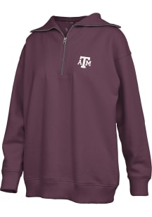 Pressbox Texas A&M Aggies Womens Maroon Thelma Qtr Zip
