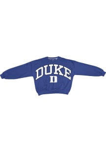 Pressbox Duke Blue Devils Womens Blue Sweeper Crew Sweatshirt