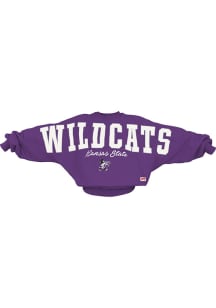 Pressbox K-State Wildcats Womens Purple Flannigan Crew Sweatshirt