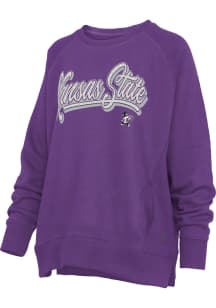 Pressbox K-State Wildcats Womens Purple Amore Crew Sweatshirt