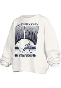 Pressbox Penn State Nittany Lions Womens White Sheffield Crew Sweatshirt