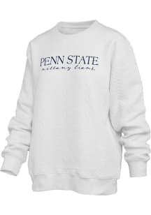 Pressbox Penn State Nittany Lions Womens Ivory Champagne Brandberg Crew Sweatshirt