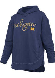 Pressbox Michigan Wolverines Womens Blue Clairmont Hooded Sweatshirt